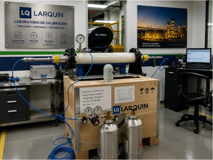 Sistema FLUENTA instalado en un laboratorio de calibración